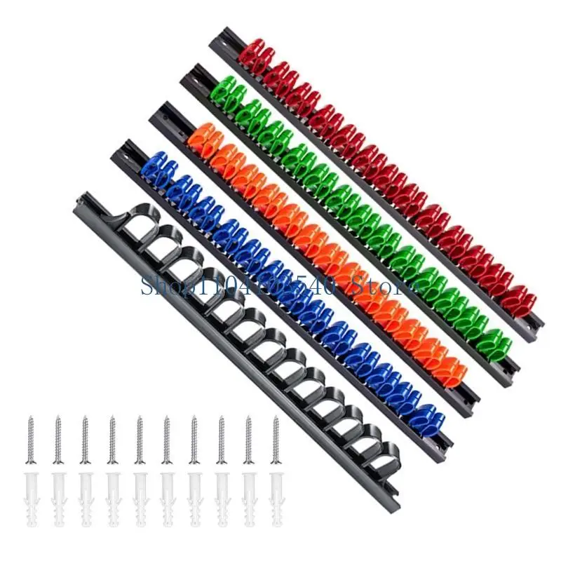 02DC 5Pcs Wrench Screwdriver Rack Storage Holder Garage Workshops