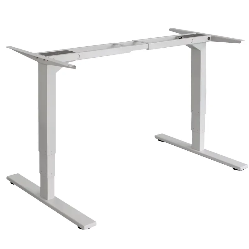 Electric Standing Desk Dual Motor Adjustable Height Iron Frame Modern Office Computer Table Ergonomic Workstation