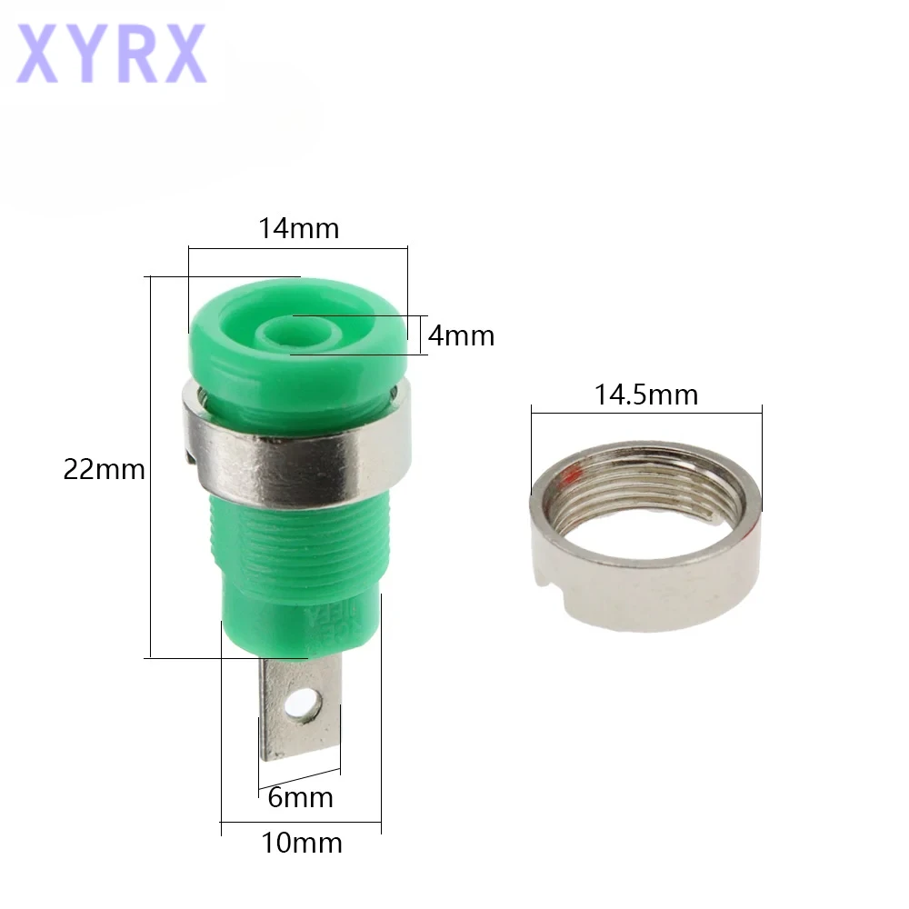 In spot 5PCS 4MM Banana Plugs Female Jack Socket Plug Wire Connector 5 Colors Each 1PCS Multimeter Socket Banana Head Female