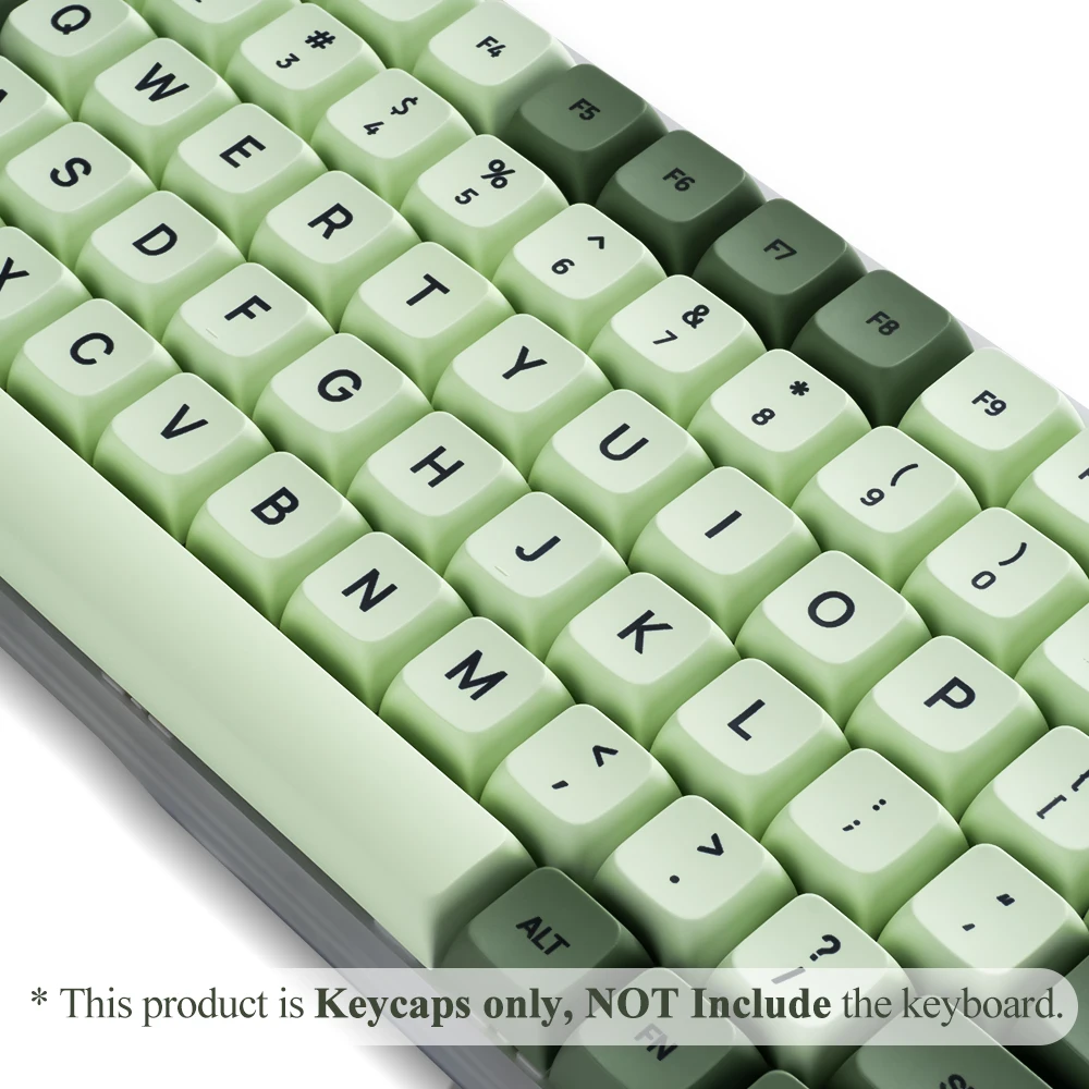 125 Keys XDA PBT Keycaps Set Matcha Green for 61/64/68/75/87/98/104/108 Keys Mechanical Keyboard for Cherry/Gateron/Otemu/Kailh