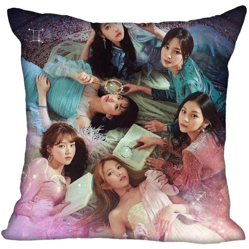 New Nice GFRIEND KPOP Pillow Cover Bedroom Home Office Decorative Pillowcase Square Zipper Pillow Cases Satin Soft No Fade