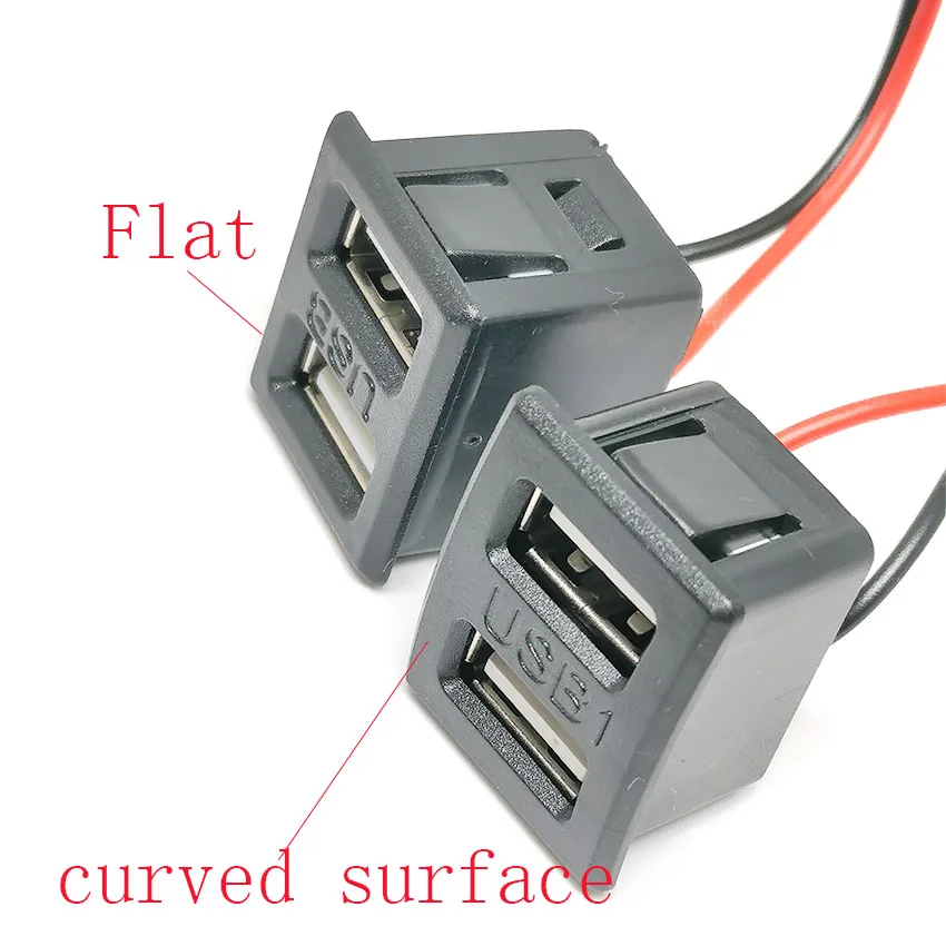 Dwuwarstwowe gniazdo żeńskie USB typu C, żeńskie gniazdo ładowania lampy USB, gniazdo zasilania ze złączem kablowym