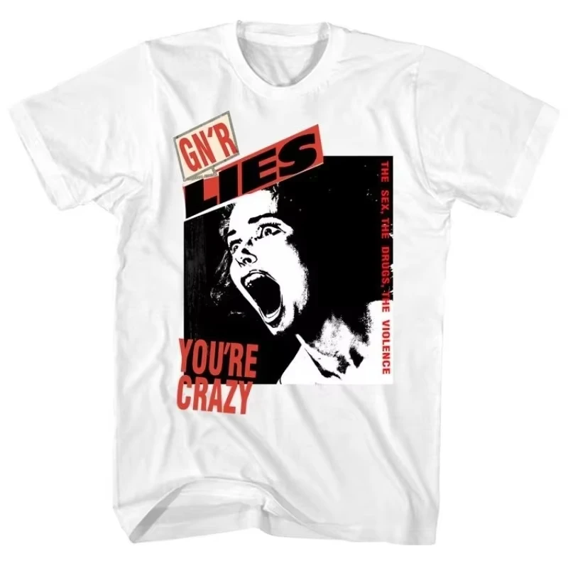 

Motorcycle 2025 Summer Taste Fear Nightmare Gun Lies Gun High Street Men's and Women's Vintage Heavy T-Shirt