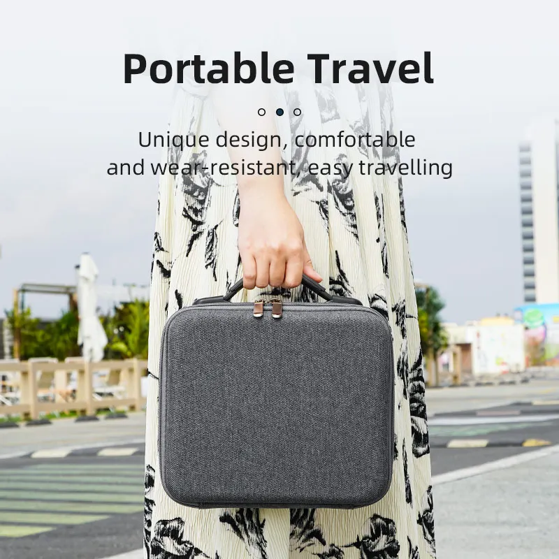 BRDRC حقيبة للتخزين حقيبة حمل ل DJI Action 5 Pro/Osmo Action 4 كاميرا حامي الملحقات المحمولة حقيبة سفر حقيبة يد