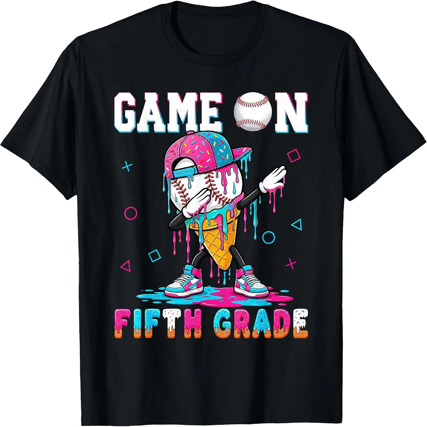 5th Grade First Day of Fifth Grade Baseball Drip for Boys T-Shirt