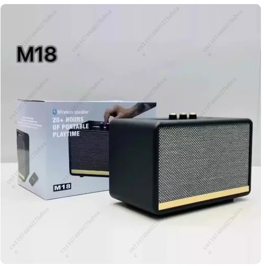 New M18 Wireless Bluetooth Speaker Portable Retro Outdoor Subwoofer Adjustment Card Speaker