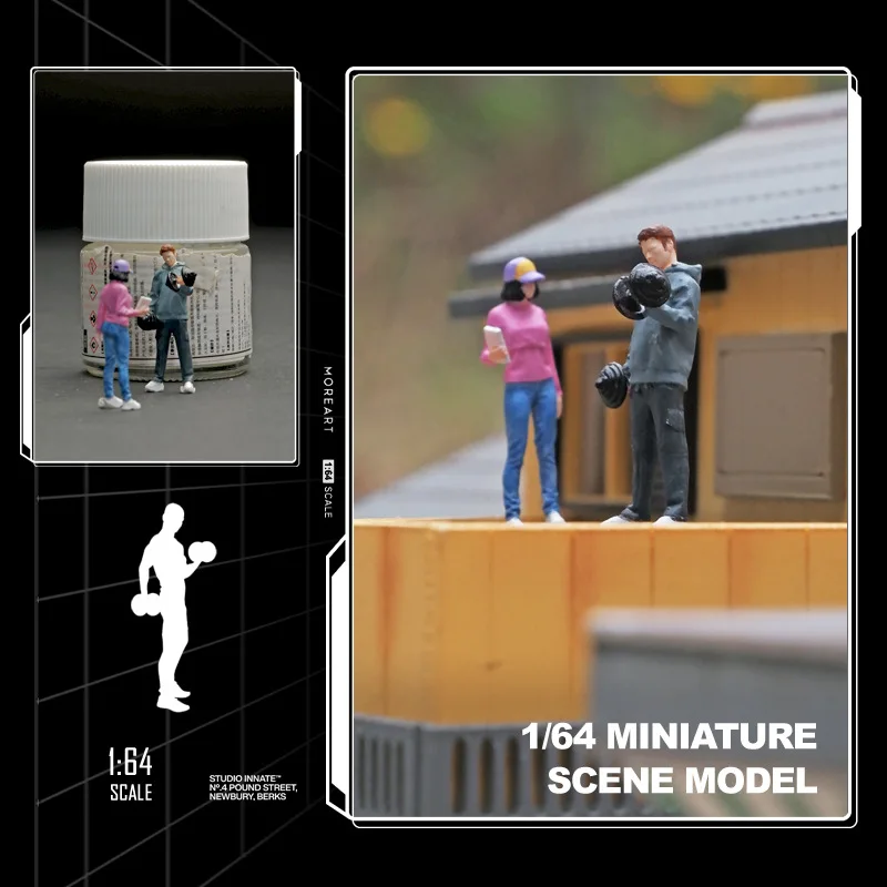 1:64 อะนิเมะฟิตเนส Expert มินิตุ๊กตารูป Miniature การถ่ายภาพ props ฉาก DIY ตารางทรายภูมิทัศน์เครื่องประดับ