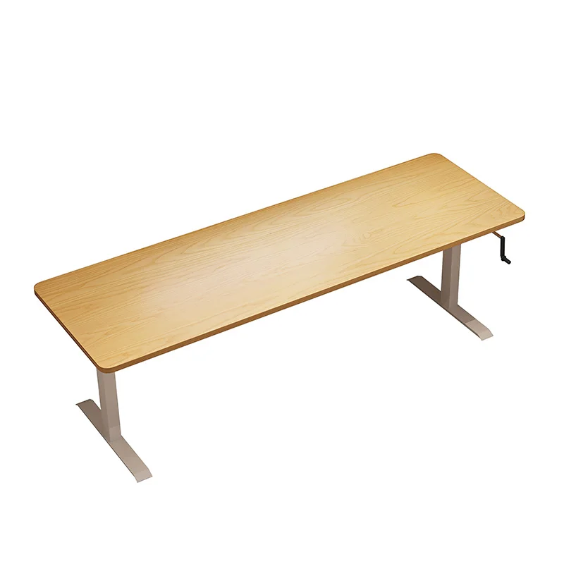 

Solid wood manual lifting household double large children's study table 2 meters long hand-cranked computer table
