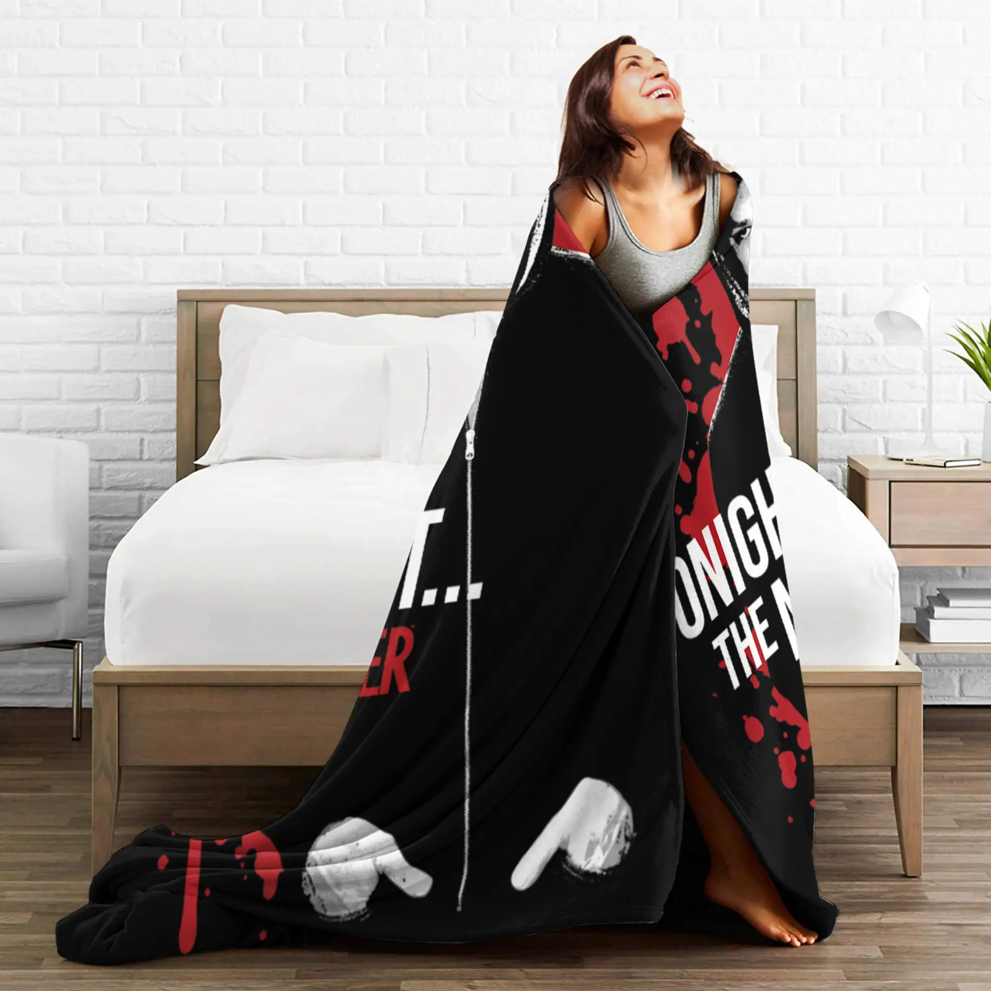 ديكستر مورغان ليالي الليل... بطانية مخملية لفيلم الرعب خفيفة الوزن ورقيقة لمفرش أريكة السيارة #4