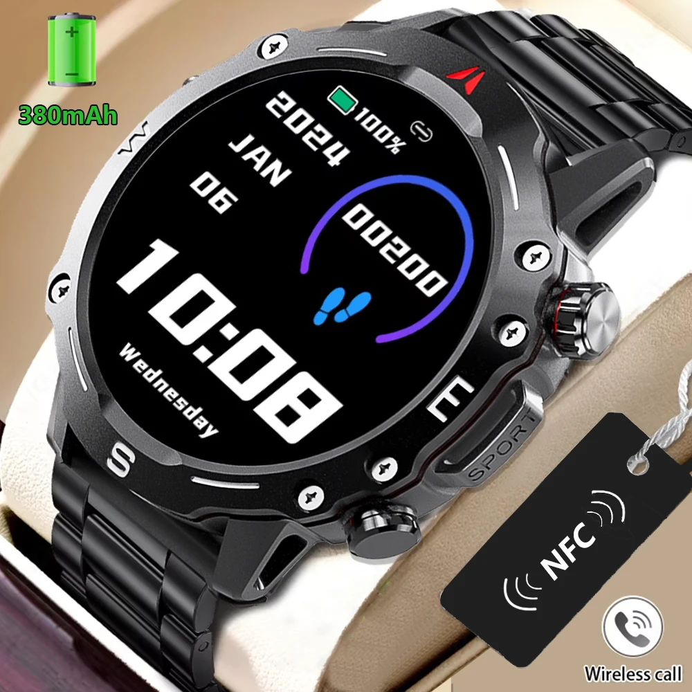 Zordai OD2 SmartWatch For Huawei 3ATM Waterproof Bluetooth Call GPS Track Sport Watch NFC Health Monitor Outdoor Smartwatch Men