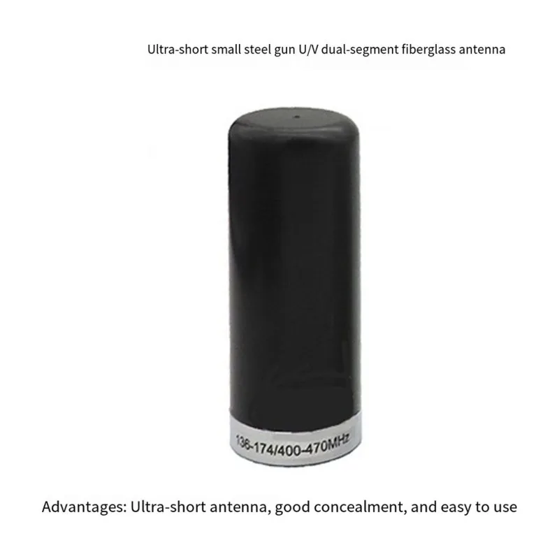 [B24B!】 SMA Male For Mobile Transceiver Compatible UV Dual-Band Short Gain Antenna Mini Steel-Cannon Radio Antenna 144Mhz/430Mhz