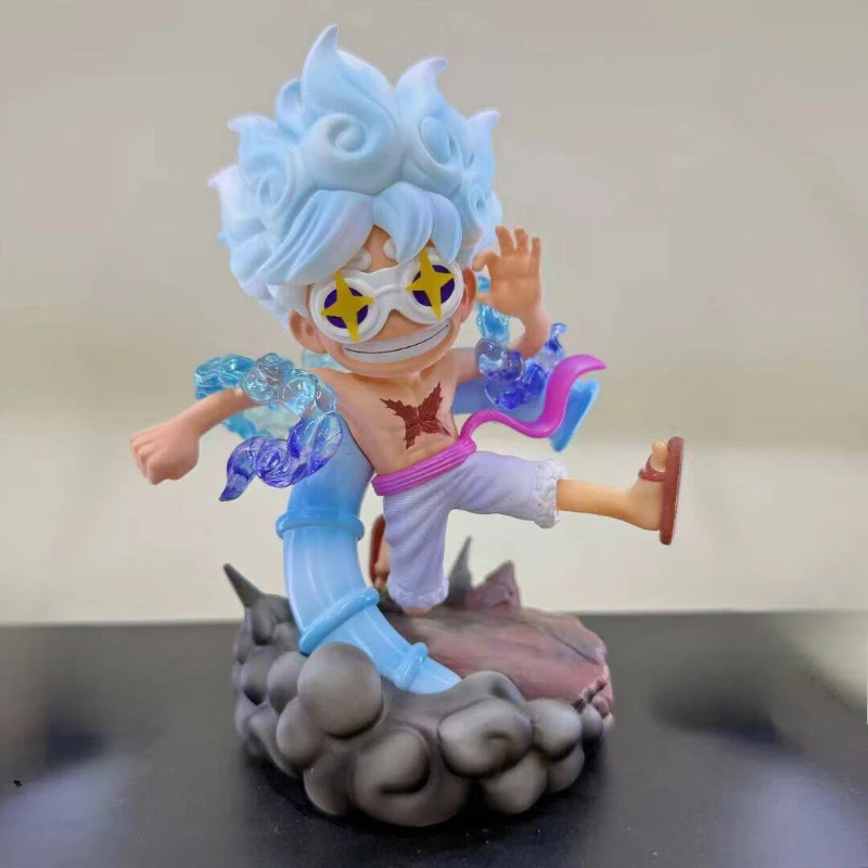 

Anime One Piece Figures 14cm Glasses Nika Luffy Figurine Gear5 Action Figure Ornament Statue PVC Collectible Perimeter Doll Toys