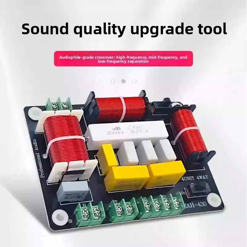 SOTAMIA 300W 고음질 1 고음 2 중음 1 저음 4웨이 디바이더 레버 랩 스피커 사운드 품질 조절 가능한 오디오 디바이더