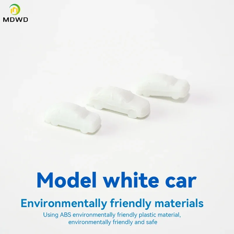 20pcs 1/250 1/300 Scale Plastic Model White Car For Architecture Building Diorama Kits Toy