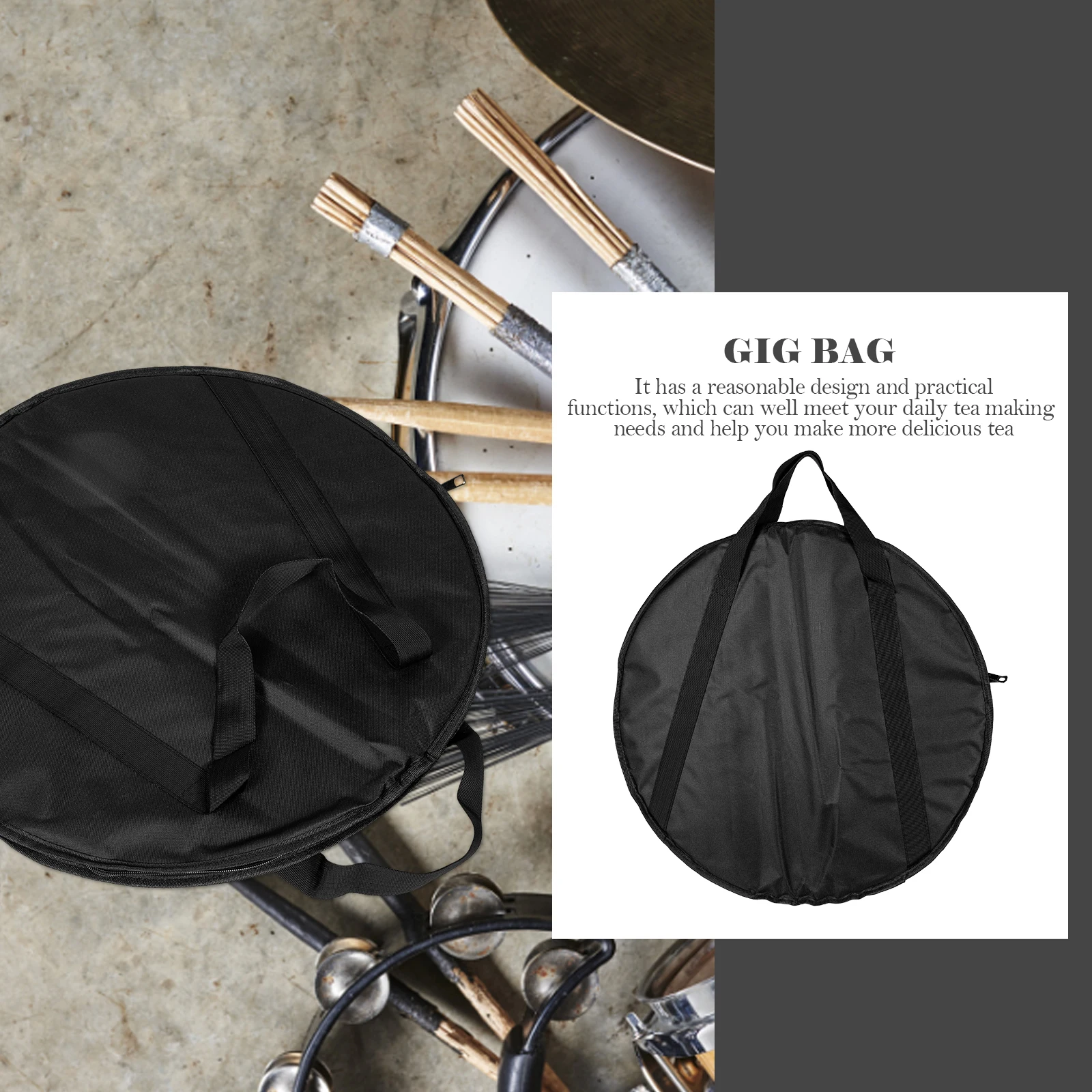 

Cymbal Bag Oxford Cloth Cotton Durable Tear Resistant Waterproof Storage Drum Pad Carry Case Percussion Accessory Gig Instrument