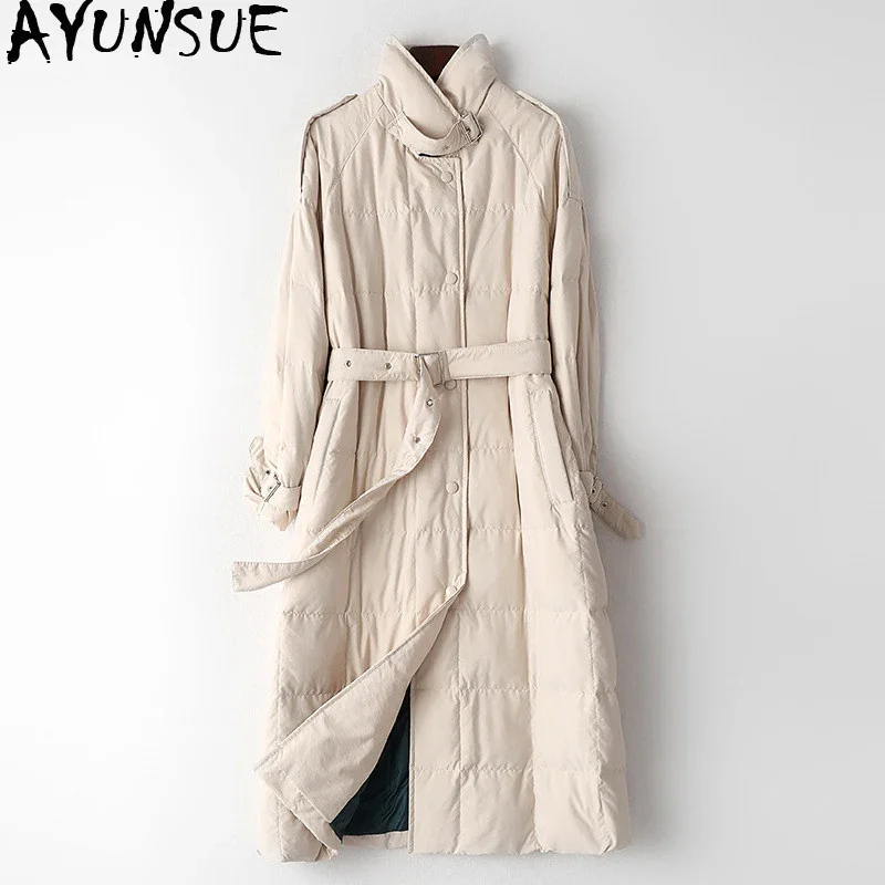 

AYUNSUE Women's Down Jacket Winter Coat Women Clothes 2020 Fashion Vintage Parka Women Jacket Long Coat Manteau Femme HK001