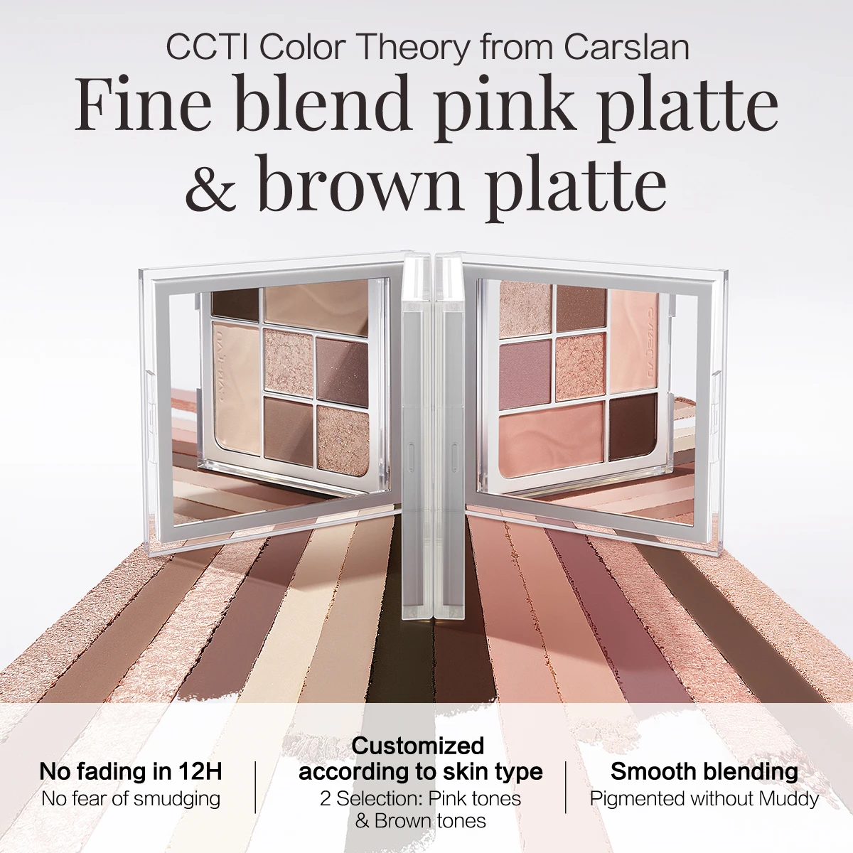 CARSLAN ソフトミストエッセンス 7 色のアイシャドウパレット長期的なグリッターシマーマットアイメイクアップ化粧品女性のための