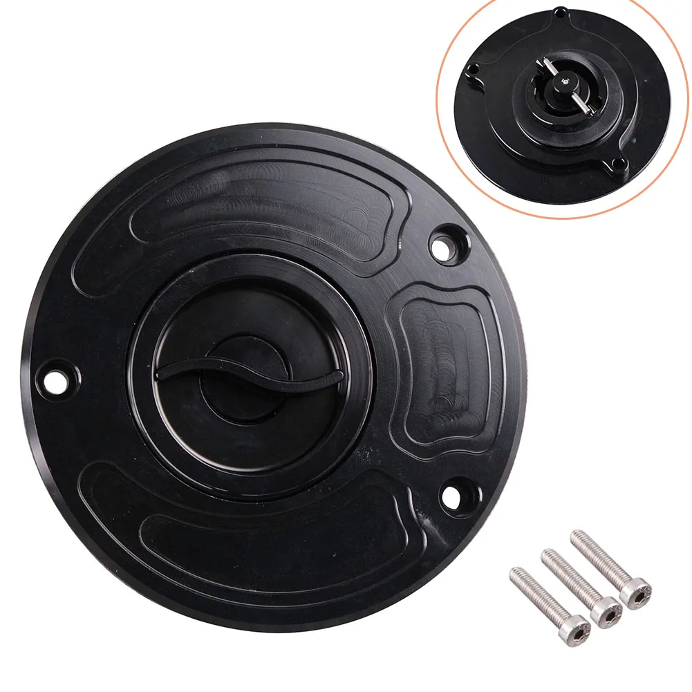 Motorcycle Fuel Gas Tank Cap For Kawasaki ER-6N ER-6F ZX6RR ZX6R ZX14R ZZR1400 ZZR1200 Z1000 ZX9R ZX10R Black