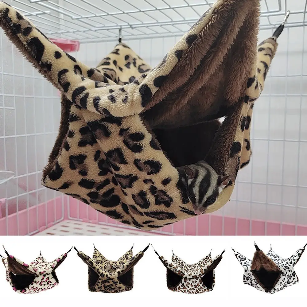 Warm Plush Hamster Hammock Small Animal Double-layer Thicken Sleeping Bag Nest Pets Rat Squirrel Hanging Cage House