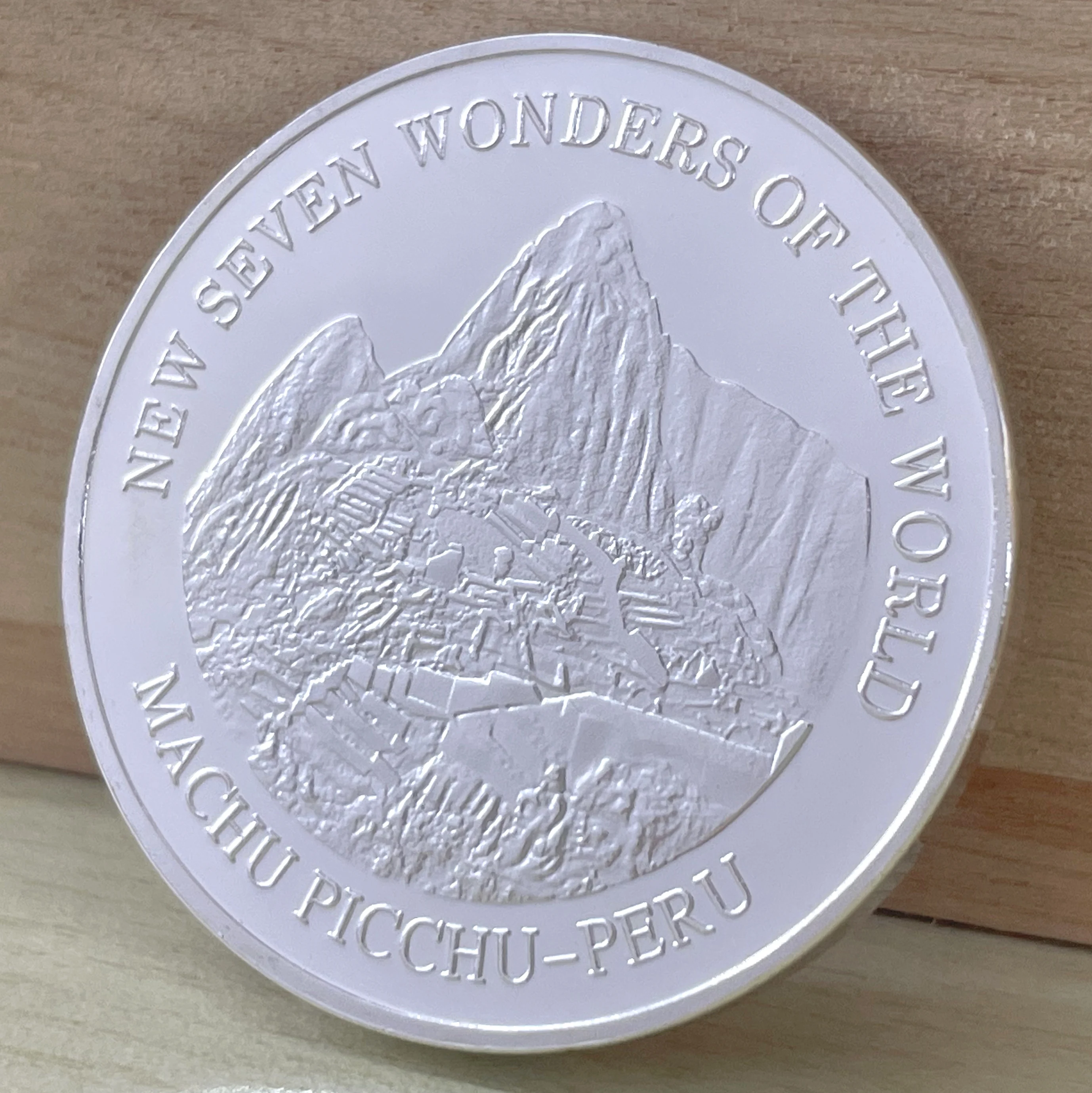 Silver New Seven Wonders of The World Commemorative Coin Collectibles Art Souvenir Challenge Coin Gift
