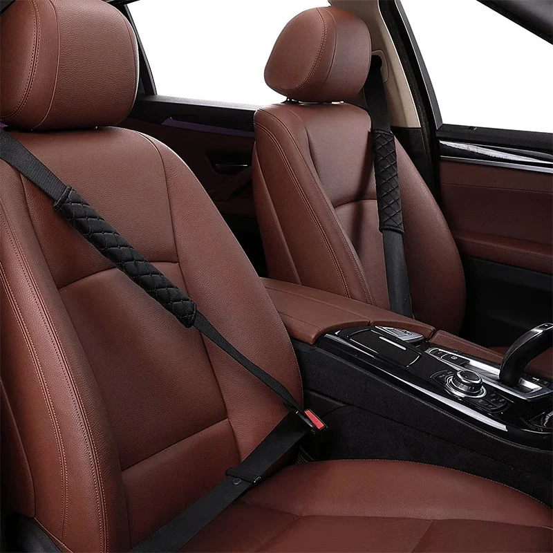 Universal Car Seat Belt Protector Cover Soft Warm Plush Safety Belt Shoulder Protector Auto Interior Decoration Accessories