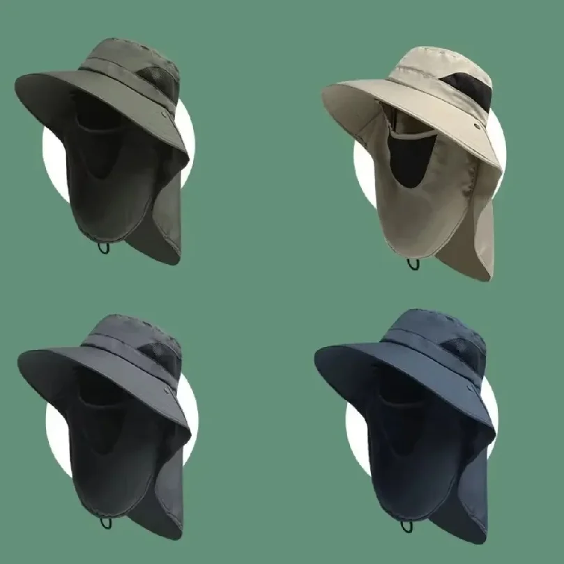 Sombreros de sol de verano con protección UV para exteriores, para caza, pesca, senderismo, camping, con visera, gorra tipo pesc