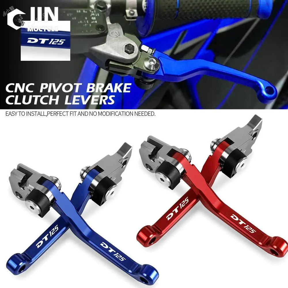 

For YAMAHA DT125 DT 125 1987-2005 2004 CNC Aluminum Motorcoss Pit Dirt Bike Pivot Foldable Brake Clutch Levers With LOGO DT125