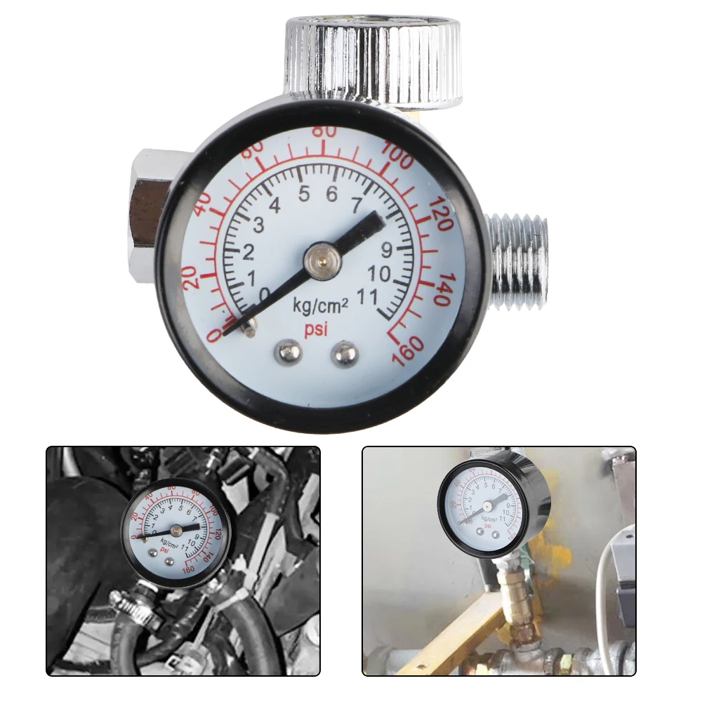 Spray Gun Air Regulator Air Flow Control Valve Pneumatic Parts With Pressure Gauge And Valve Pressure Switch 1/4 