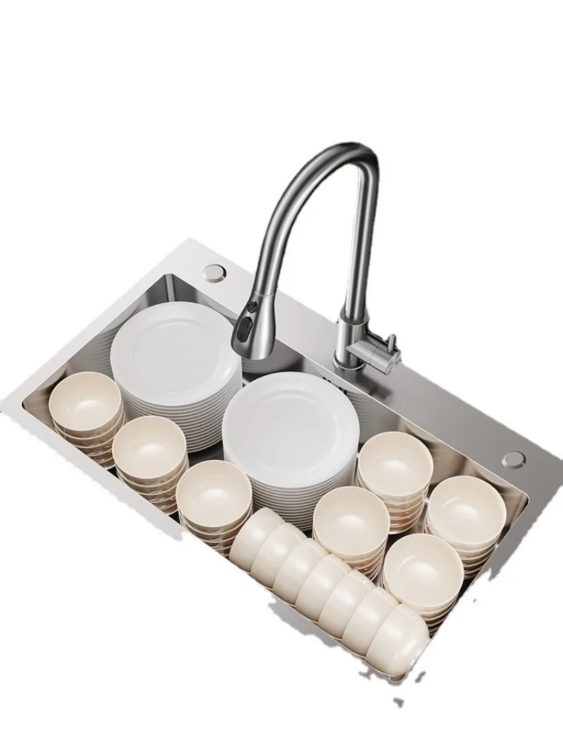 

Single Sink Stainless Steel 304 Kitchen Sink Under The Basin Thickened Dishwashing Sink Dishwashing Basin