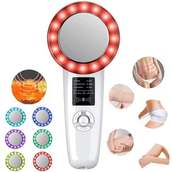 6 In 1 Ultrasound Cavitation Body Slimming Massager Weight Loss Anti-Cellulite Galvanic Infrared LED Light Face Lifting Machine