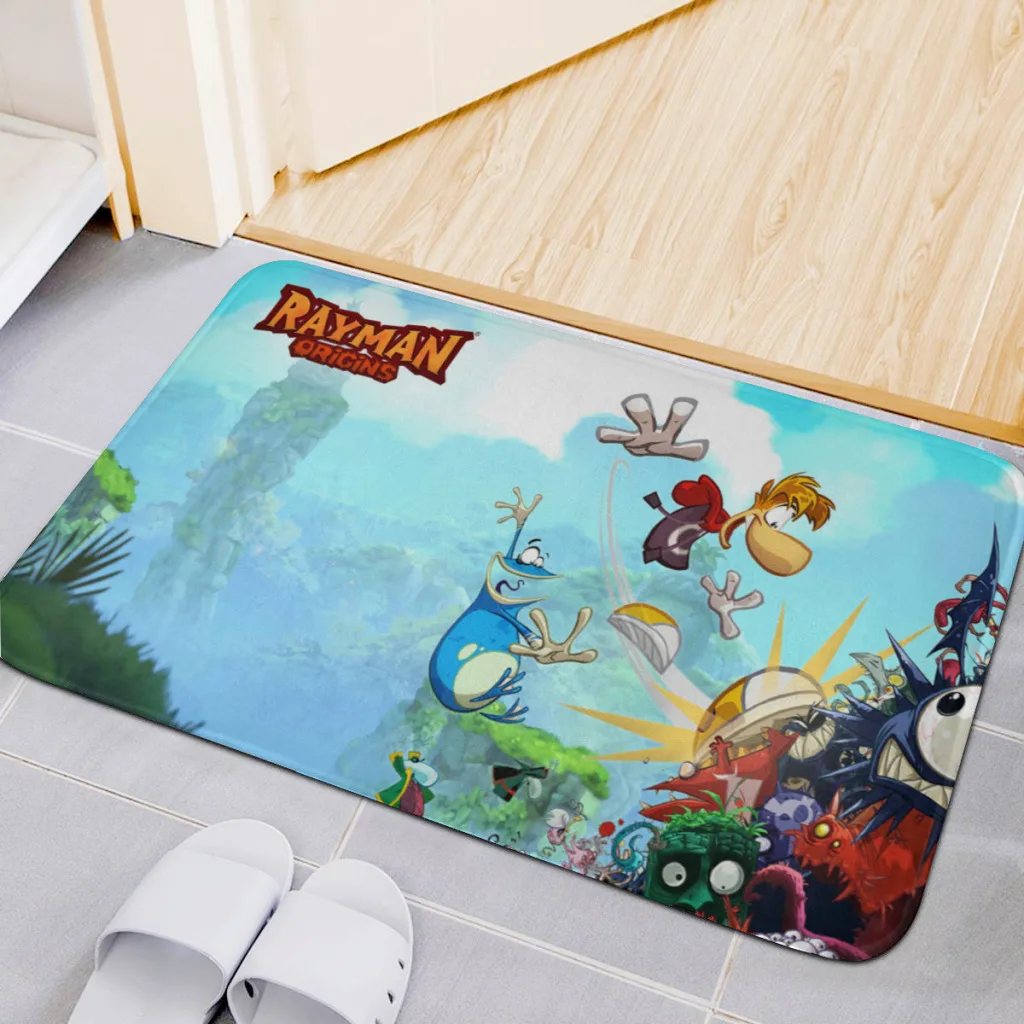 New-Arrive-Cartoon-Rayman-Legends-Adventures-Game-Print Living Room Rug Carpet Flannel Slip Mat Decor Aesthetic Dressing