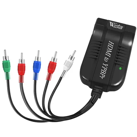 HDMI to Ypbpr Component  Scaler Converter 5RCA RGB  HDMI in R/L Video audio converter  with dc Power cable  for PC PS4