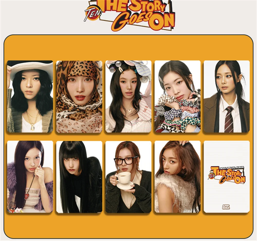 KPOP NaYeon SANA TEN The Story يذهب على بطاقة الصور مينا مومو داهيون JungYeon JiHyo CaeYoung مجموعة هدية للمعجبين