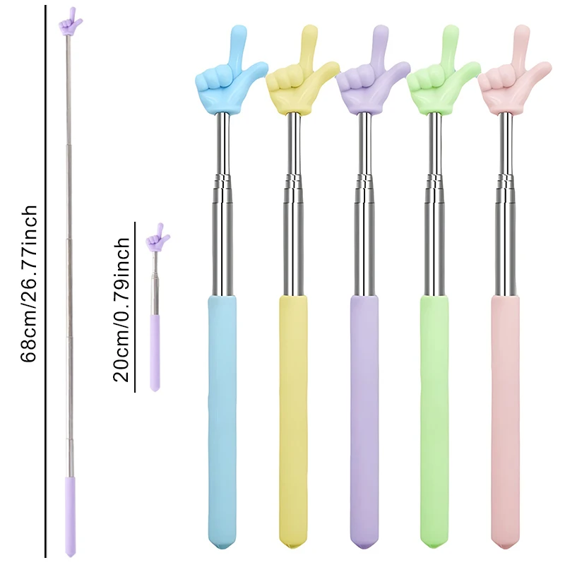 1 قطعة على شكل إصبع السبورة مقدم عصا أدوات دليل القراءة ألوان متعددة المتاحة المضادة للانزلاق المحمولة يده عصا ZYF
