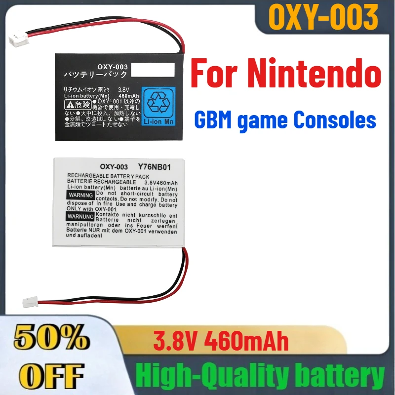 

460mAh 3.8V OXY-003 OXY 003 Li-ion Battery for Nintendo GB M Game Consoles Replacement Rechargeable Cell