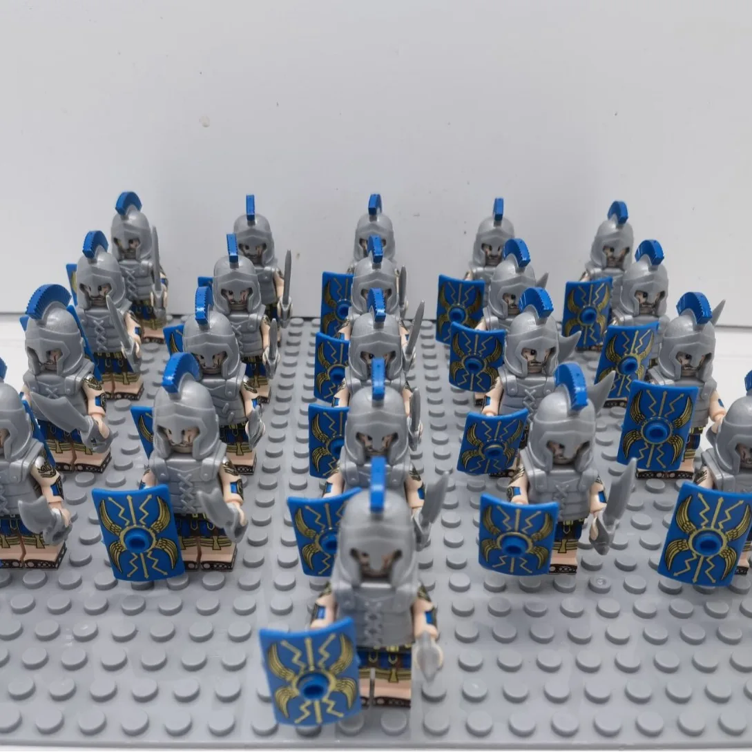 21PCS Medieval Ancient Roman Warrior Series Spartan 300 Warrior Children's Building Block Toys DIY Micro Scene Ornaments - Image 3