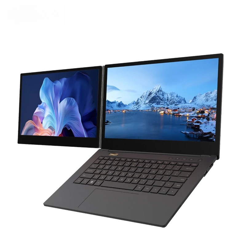 New 14-inch notebook I7 dual-screen different display dual-screen same display laptop business office two-in-one