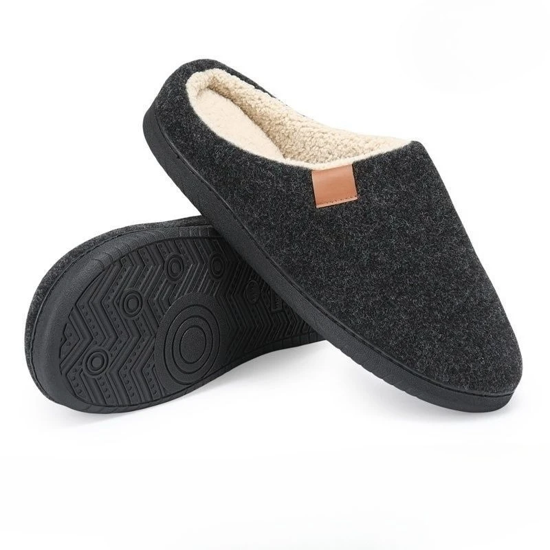 

Winter Big Size Men's Shoes Fashion Cold Resistant Anti Slip Stain Resistant Outdoor Korean Style Comfortable Cotton Slippers