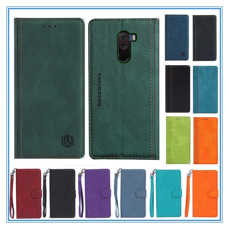 Wallet Flip Case For Xiaomi Pocophone F1 Phone Case on Xiaomi Poco F1 Mi F 1 PocoF1 M1805E10A Cover Leather Phone Protective bag