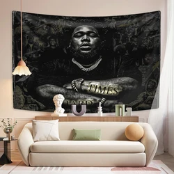 XxDeco tapiz de onda de varilla rapero, decoración de cantante Pop para el hogar y el jardín, colgante de pared, fondo estético para dormitorio, manta para sofá