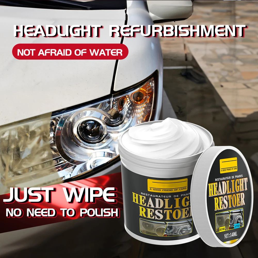 Car Headlight Repairing Polisher Kits Scratch Removal Headlamp Dirt Cleaning Paste Remove Oxidation Auto Care Refurbishment Tool