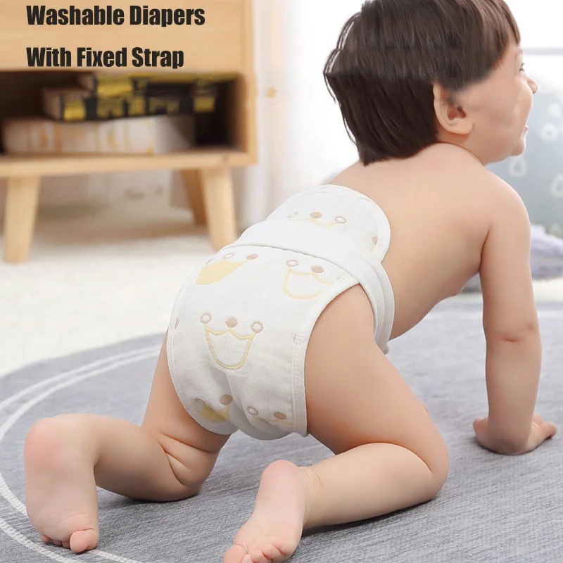 

6-слойные детские тканевые подгузники для младенцев с фиксированным ремешком, большие хлопковые моющиеся детские подгузники, многоразовые ткани для отрыжки для мальчиков и девочек