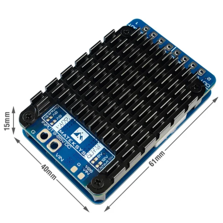 

For MATEKSYS PM20S-2 Power Module Two Independent 9v-85v DC Buck Regulators for Remote Lipo RC FPV Drones