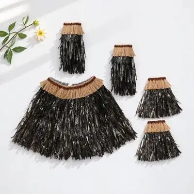 

Hawaiian Skirt Set Lightweight Cloth Perfect Tropical Events Beach Parties Luaus Decor Grass Skirt Summer Festive DIY