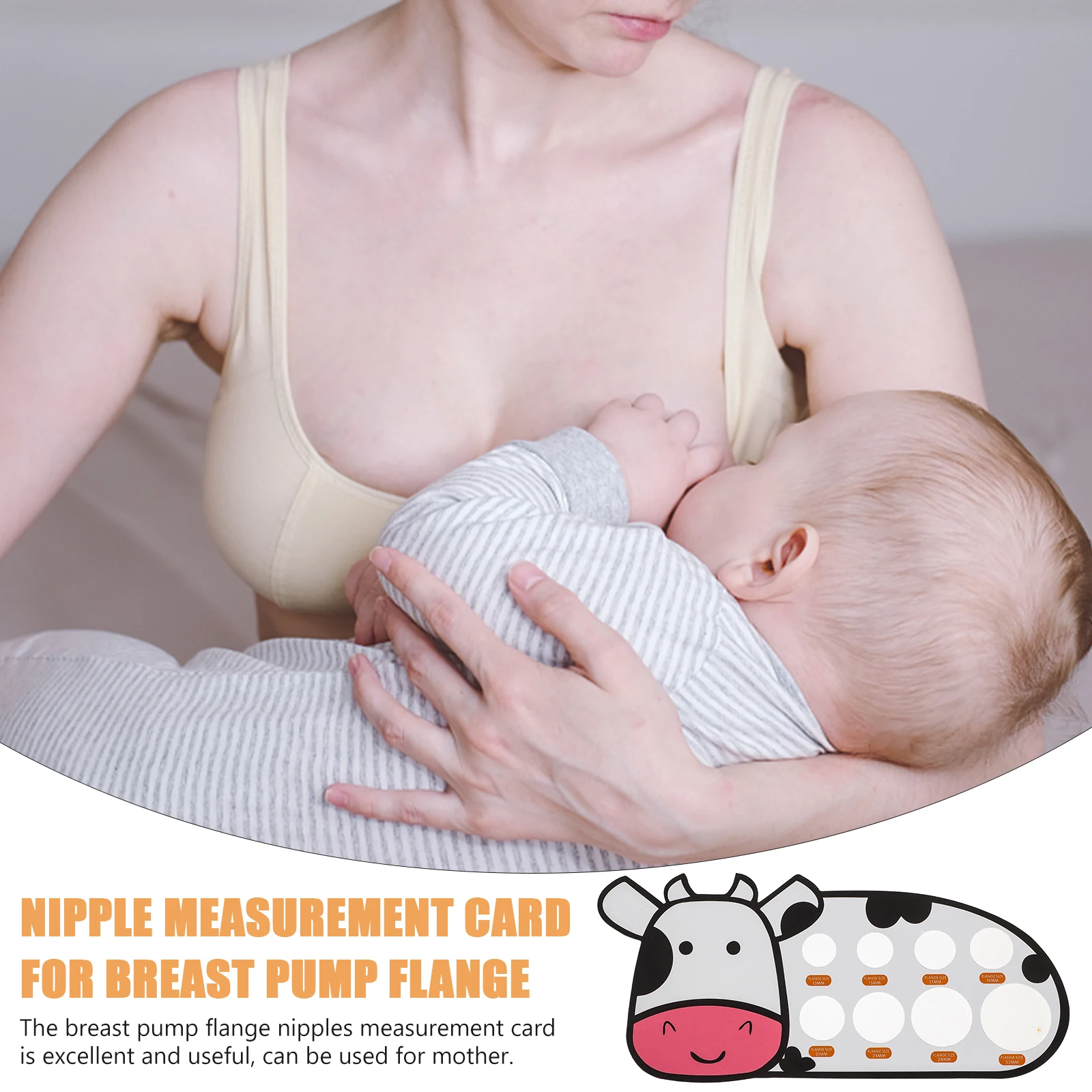 

1pcs Measurement Tool Ruler Flange Sizing Converter Card Paper Kit Breast Accessory Lightweight Portable