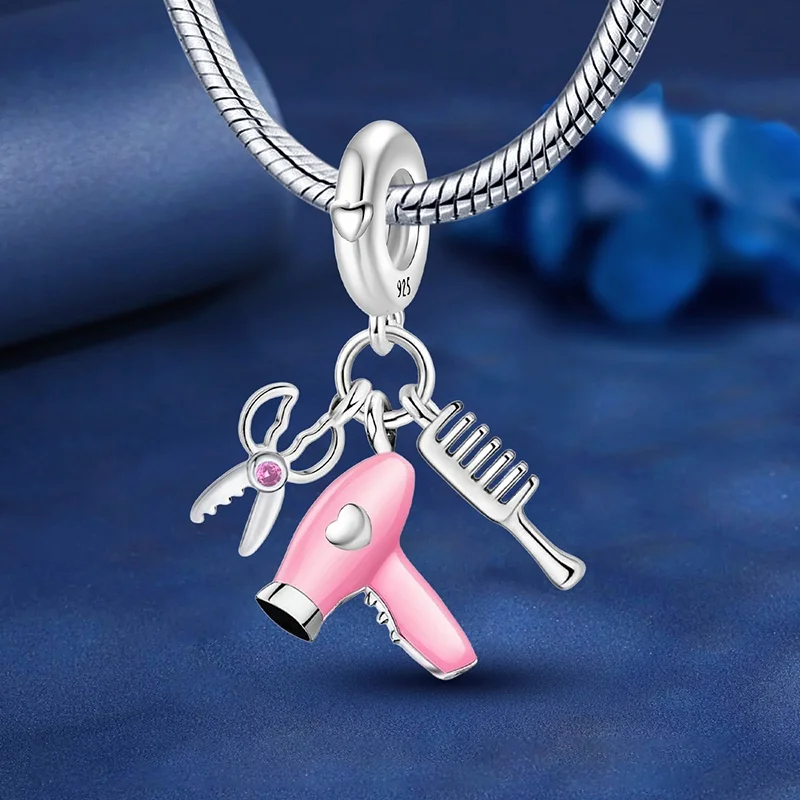 

Стерлингового Серебра 925, сладкий цветок капибалы, розовая серия, подвески, бусины, подходят для оригинального браслета-панели, высокое качество, ювелирные изделия «сделай сам»