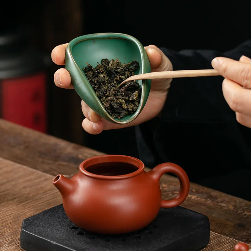Coffee Beans Dosing Cup Trays Pottery Tea Separator Vessel Ceramic Measure Ware Espresso Bean Scoop Shovel Coffee Accessories ﻿