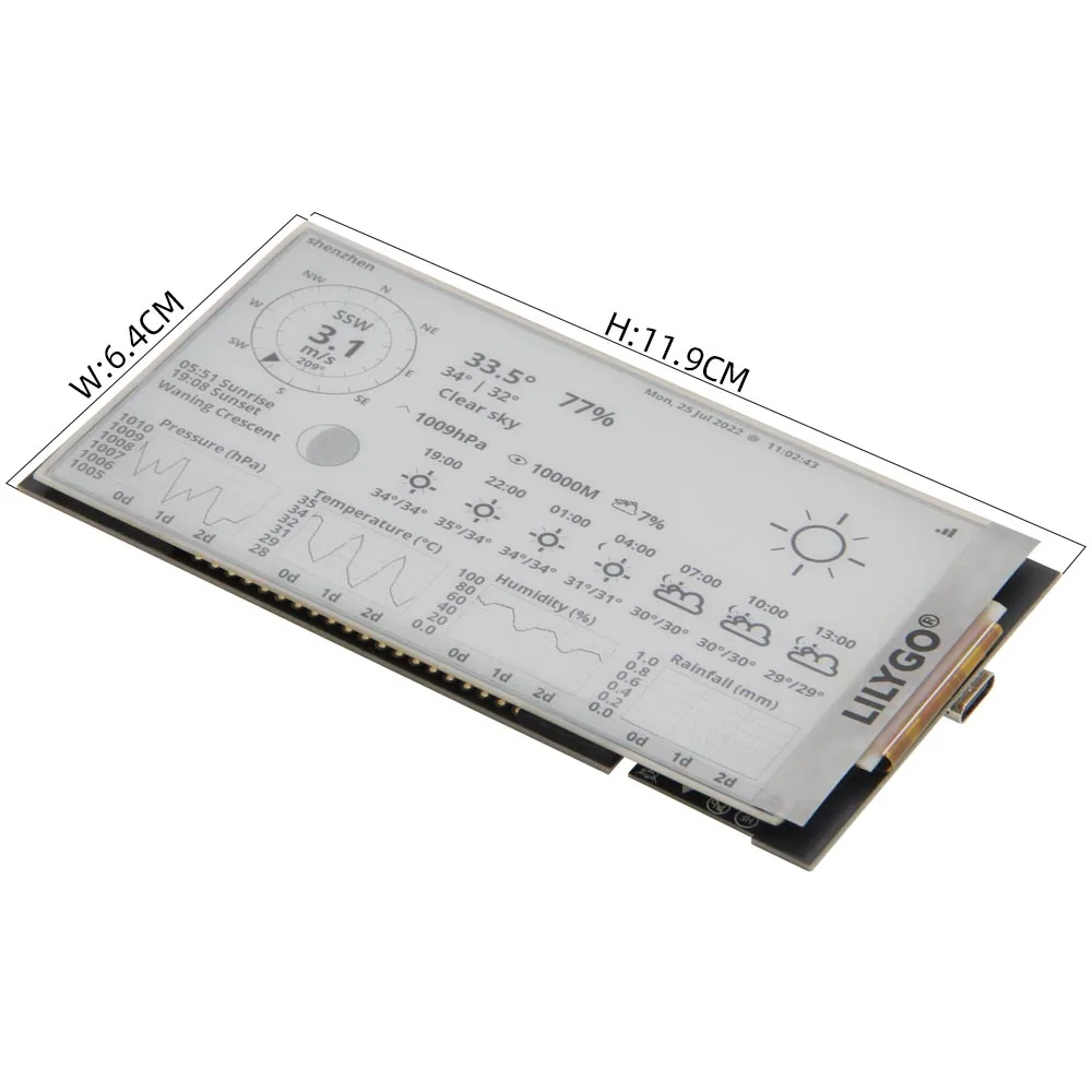 

TTGO T5 4.7 Inch ESP32 S3 E-Paper V2.3 Development Board with E-Link Display Module ESP32-S3 TF Driver for Arduino