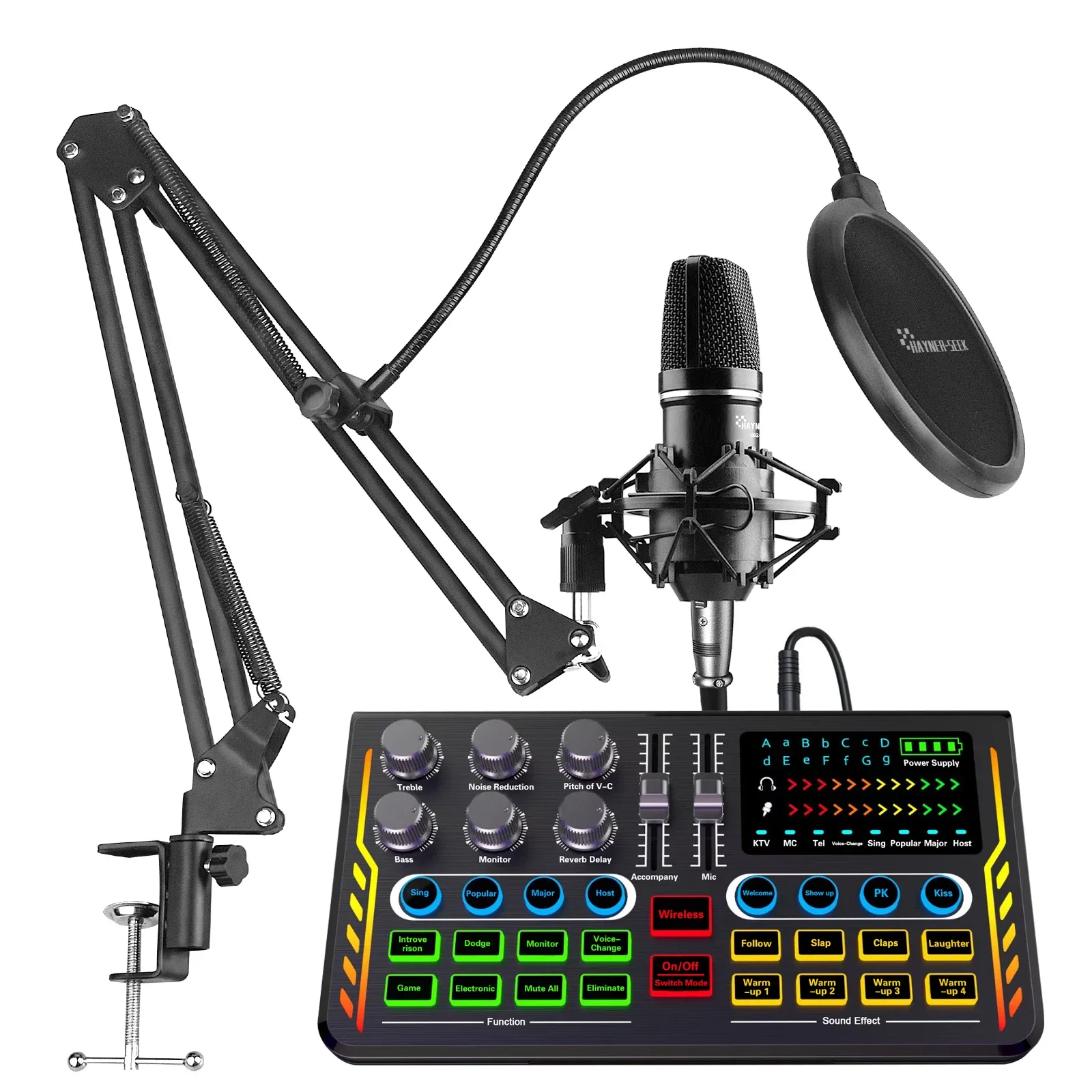 

Special Studio DJ Mixer Audio Interface Mixer With Microphone and Headphone for Live Streaming