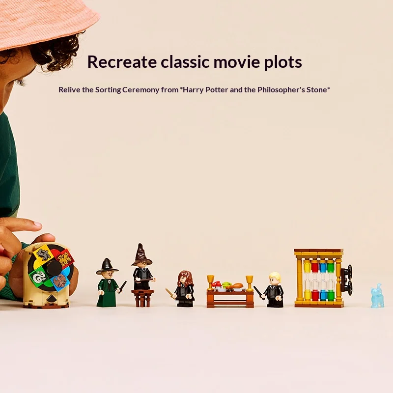 LEGO bricks Harry Potter 76460 Hogwarts Castle Sorting Ceremony Children's Splicing Toy Gift